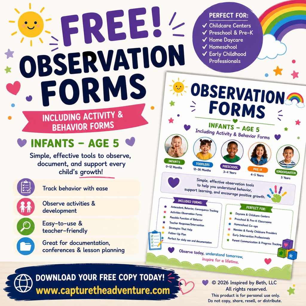 Early Childhood Observation Forms Bundle | Infant, Toddler, Preschool & Pre-K (Birth–5 Years)
