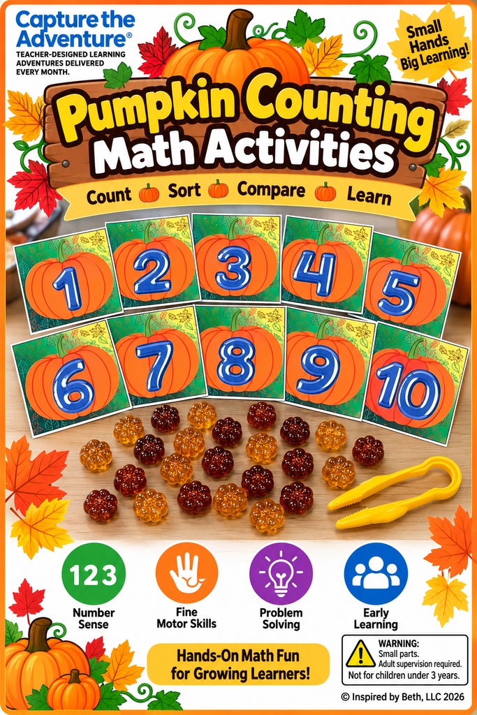Pumpkin Counting Numbers 1–10  with pumpkins
